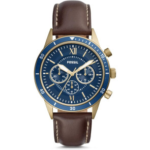Bracelet de montre Fossil BQ2229 Cuir Brun 22mm